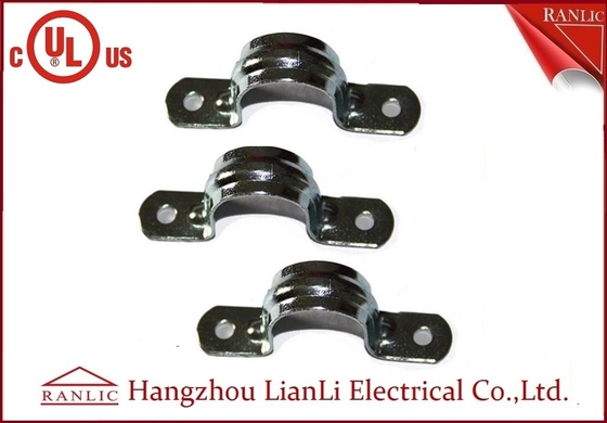 China ISO9001 eletro EMT galvanizado Straps Clamps com dois furo, 3/4&quot; 1&quot; até 4&quot; fornecedor